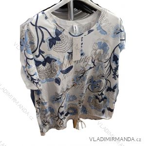 Tričko sťahovací krátky rukáv dámske nadrozmer (42/44/46 ONE SIZE) TALIANSKA MÓDA IMSM25048