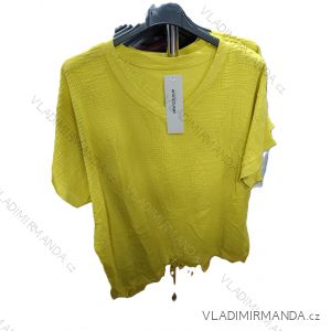 Tričko sťahovací krátky rukáv dámske nadrozmer (42/44/46 ONE SIZE) TALIANSKA MÓDA IMSM25057