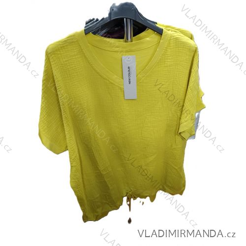 Tričko sťahovací krátky rukáv dámske nadrozmer (42/44/46 ONE SIZE) TALIANSKA MÓDA IMSM25057