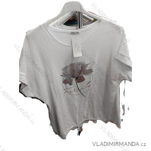 Tričko sťahovací krátky rukáv dámske nadrozmer (42/44/46 ONE SIZE) TALIANSKA MÓDA IMSM25060