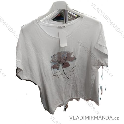 Tričko sťahovací krátky rukáv dámske nadrozmer (42/44/46 ONE SIZE) TALIANSKA MÓDA IMSM25060
