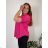 Tunika 3/4 rukáv dámská nadrozměr PROSECCO (50/52/54 ONE SIZE) TALIANSKA MóDA IM325PROSECCO/DU 50/52/54 růžová lososová