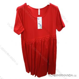 Šaty krátke voľnočasové letné krátky rukáv dámske nadrozmer (42/44/46 ONE SIZE) TALIANSKA MÓDA IMSM25079