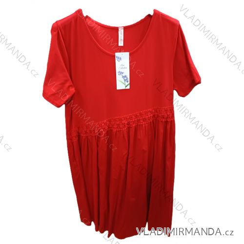 Šaty krátke voľnočasové letné krátky rukáv dámske nadrozmer (42/44/46 ONE SIZE) TALIANSKA MÓDA IMSM25079