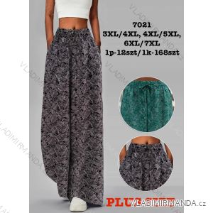 Kalhoty dlouhé letní dámské  nadrozměr (3XL - 7XL) MIE257021