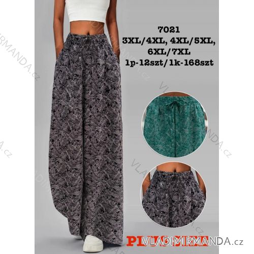 Nohavice dlhé letné dámske nadrozmer (3XL/4XL - 4XL/5XL - 6XL/7XL) MIE257021