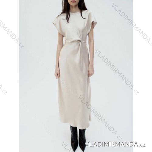 Šaty dlhé elegantný krátky rukáv dámske (XS/S/M ONE SIZE) TALIANSKA MÓDA IMM25M84269A