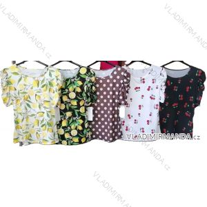 Tričko lemon citrónky a bodka krátky rukáv dámske (XS/S/M ONE SIZE) TALIANSKA MÓDA IMM25M1007A