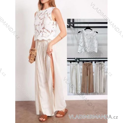 Nohavice dlhé letné dámske (S/M/L ONE SIZE) TALIANSKA MÓDA IMM25M12588