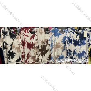 Halenka tunika crowprint krátký rukáv dámská (S/M/L ONE SIZE) ITALSKÁ MÓDA IMM25M7626B
