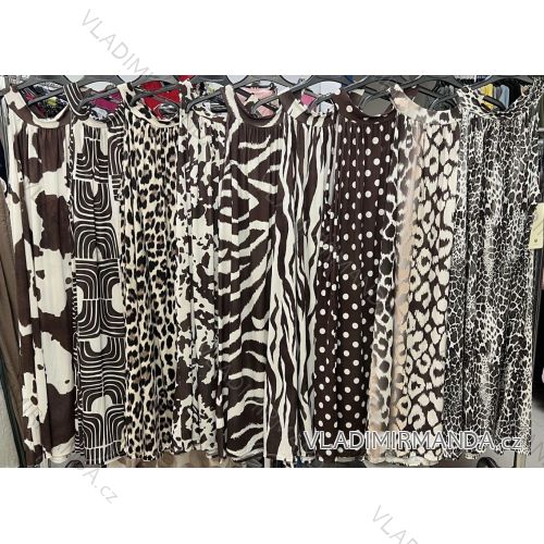 Šaty dlhé icecool crowprint na ramienka dámske (XS/S/M ONE SIZE) TALIANSKA MÓDA IMM25M84268B