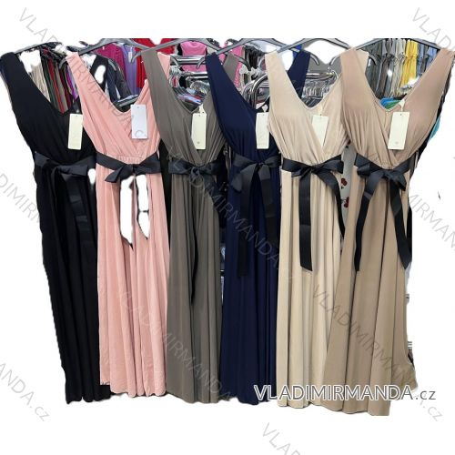 Šaty dlhé icecool na ramienka s opaskom dámske (XS/S/M ONE SIZE) TALIANSKA MÓDA IMM25M2132