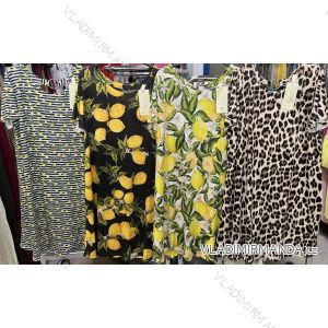 Šaty letné krátky rukáv icecool citrónky lemon dámske (XS/S/M ONE SIZE) TALIANSKA MÓDA IMM25M6742A