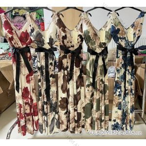 Šaty dlhé icecool na ramienka s opaskom dámske (XS/S/M ONE SIZE) TALIANSKA MÓDA IMM25M2132C