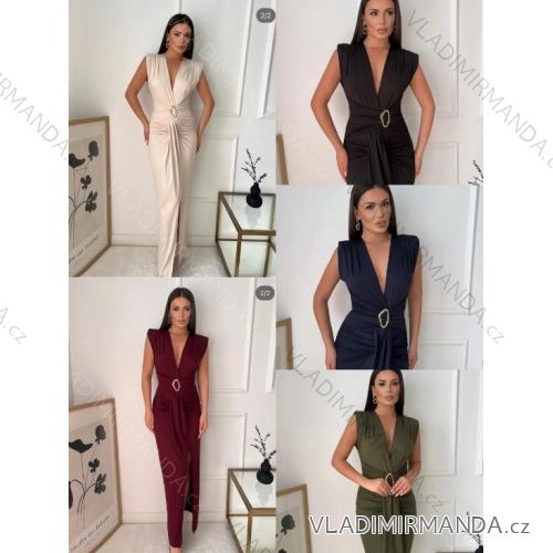 Šaty dlhé elegantné letné bez rukávov dámske (XS/S/M ONE SIZE) TALIANSKA MÓDA IMM25M40911