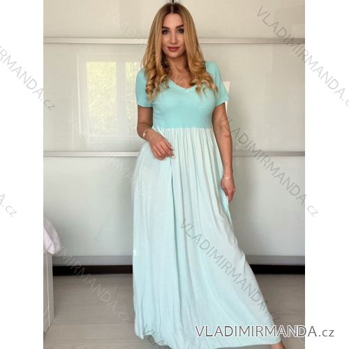 Šaty letné krátky rukáv dámske (S/M/L ONE SIZE) TALIANSKA MÓDA IMSM25013