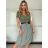 Šaty voľnočasové letné krátky rukáv dámske VIOLA (S/M/L ONE SIZE) TALIANSKA MÓDA IMSM25022/DU - zelená khaki - S/M/L