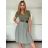Šaty voľnočasové letné krátky rukáv dámske VIOLA (S/M/L ONE SIZE) TALIANSKA MÓDA IMSM25022/DU - zelená khaki - S/M/L