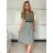Šaty voľnočasové letné krátky rukáv dámske VIOLA (S/M/L ONE SIZE) TALIANSKA MÓDA IMSM25022/DU - zelená khaki - S/M/L
