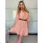 Šaty košeľové 3/4 krátky rukáv dámske (S/M/L ONE SIZE) TALIANSKA MODA IMSP25LAGO