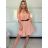 Šaty košeľové 3/4 krátky rukáv dámske (S/M/L ONE SIZE) TALIANSKA MODA IMSP25LAGO