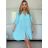 Šaty košeľové 3/4 krátky rukáv dámske (S/M/L ONE SIZE) TALIANSKA MODA IMSP25LAGO
