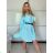 Šaty košeľové 3/4 krátky rukáv dámske (S/M/L ONE SIZE) TALIANSKA MODA IMSP25LAGO