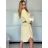 Šaty košeľové 3/4 krátky rukáv dámske (S/M/L ONE SIZE) TALIANSKA MODA IMSP25LAGO/DU - žltá - S/M/L