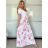 Šaty letní krátký rukáv dámské FIORE (S/M/L ONE SIZE) ITALSKÁ MÓDA IMSM25019/DU -   svetlo modrá -   S/M/L