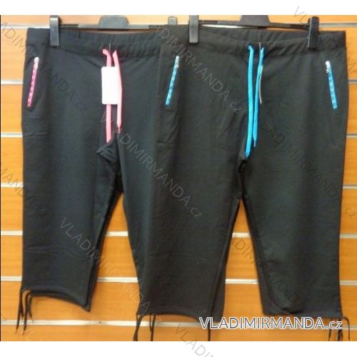 Tepláky 3/4 krátke nadrozmerné dámske (3XL-7XL) N-FEEL DX-7613