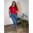 Kalhoty rifle dlouhé dámské MOM (38-48) TP JEANS TPJ25D5118/DUR modrá 48