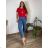 Kalhoty rifle dlouhé dámské MOM (38-48) TP JEANS TPJ25D5118/DUR modrá 48