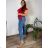 Kalhoty rifle dlouhé dámské MOM (38-48) TP JEANS TPJ25D5118/DUR modrá 44