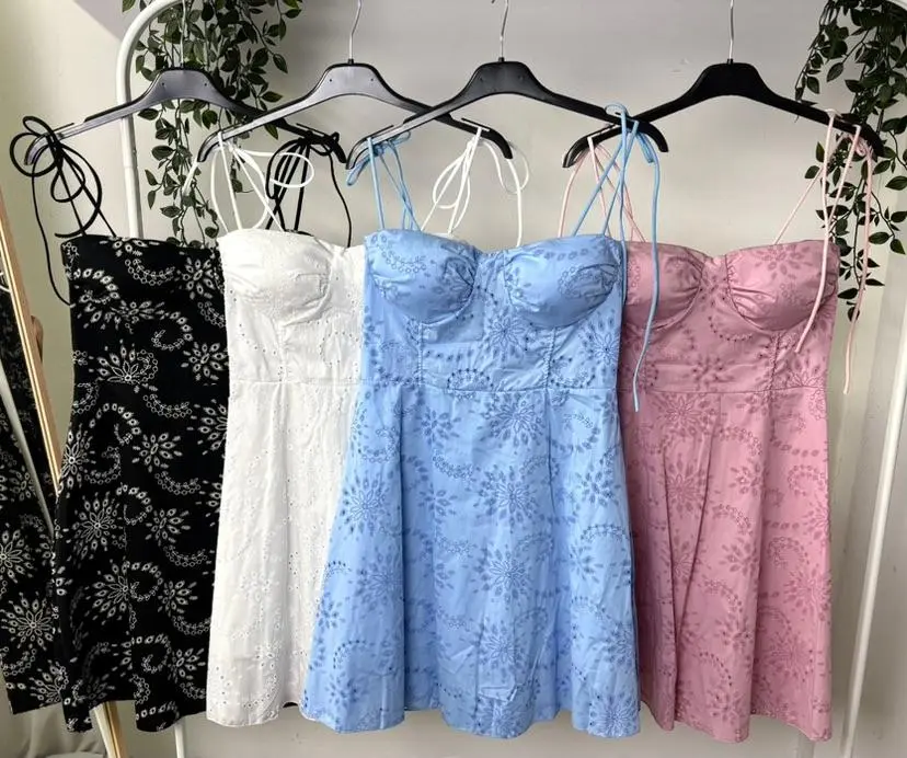Šaty krátke elegantné letné na ramienka dámske (S/M/L ONE SIZE) TALIANSKA MÓDA IMPLP2568480013