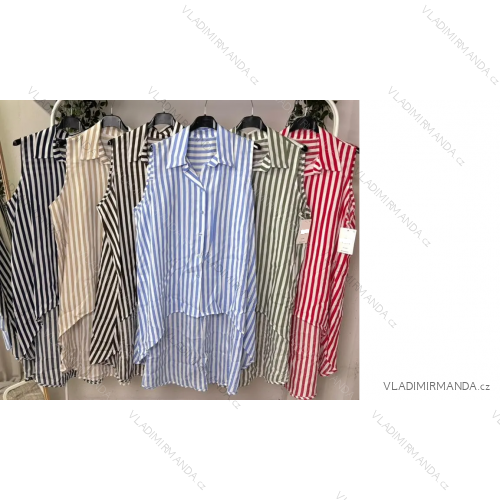 Košeľa predĺžená bez rukávu dámska (S/M/L ONE SIZE) TALIANSKA MÓDA IMPLP2525190075