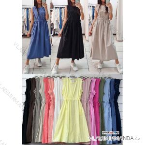 Šaty dlhé letné bez rukávov dámske (S/M/L ONE SIZE) TALIANSKA MÓDA IMWAD25913