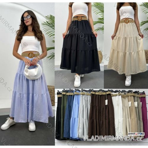 Sukňa dlhá s opaskom dámska (S/M/L ONE SIZE) TALIANSKA MÓDA IMWAD25914