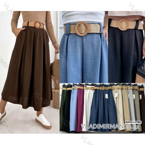 Sukňa dlhá s opaskom dámska (S/M/L ONE SIZE) TALIANSKA MÓDA IMWAD25915