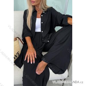 Súprava elegantnej košele dlhý rukáv a nohavice dlhé dámske (S/M/L ONE SIZE) TALIANSKA MÓDA IMWGB25954