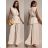 Súprava elegantný top bez rukávov a nohavice dlhé dámske (XS/S/M ONE SIZE) TALIANSKA MÓDA IMWGB25955