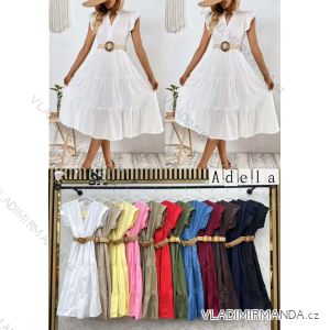 Šaty dlhé letné s opaskom bez rukávu dámske (S/M/L ONE SIZE) TALIANSKA MÓDA IMWBA25983