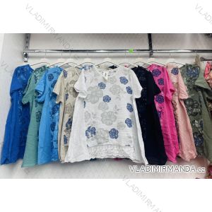 Tunika krátky rukáv dámska nadrozmer (42/44/46 ONE SIZE) TALIANSKA MÓDA IMWDT25958