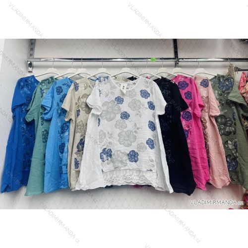Tunika krátky rukáv dámska nadrozmer (42/44/46 ONE SIZE) TALIANSKA MÓDA IMWDT25958