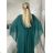 Šaty dlhé společenské elegantný krátky rukáv dámske (S/M/L ONE SIZE) TALIANSKA MÓDA IMPSH2550410/DU M / L vínová