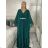 Šaty dlhé společenské elegantný krátky rukáv dámske (S/M/L ONE SIZE) TALIANSKA MÓDA IMPSH2550410/DU M / L vínová