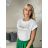 Tričko oversize krátky rukáv dámske PROSECCO (S/M/L ONE SIZE) TALIANSKA MÓDA IMD23807/DU černá S/M/L