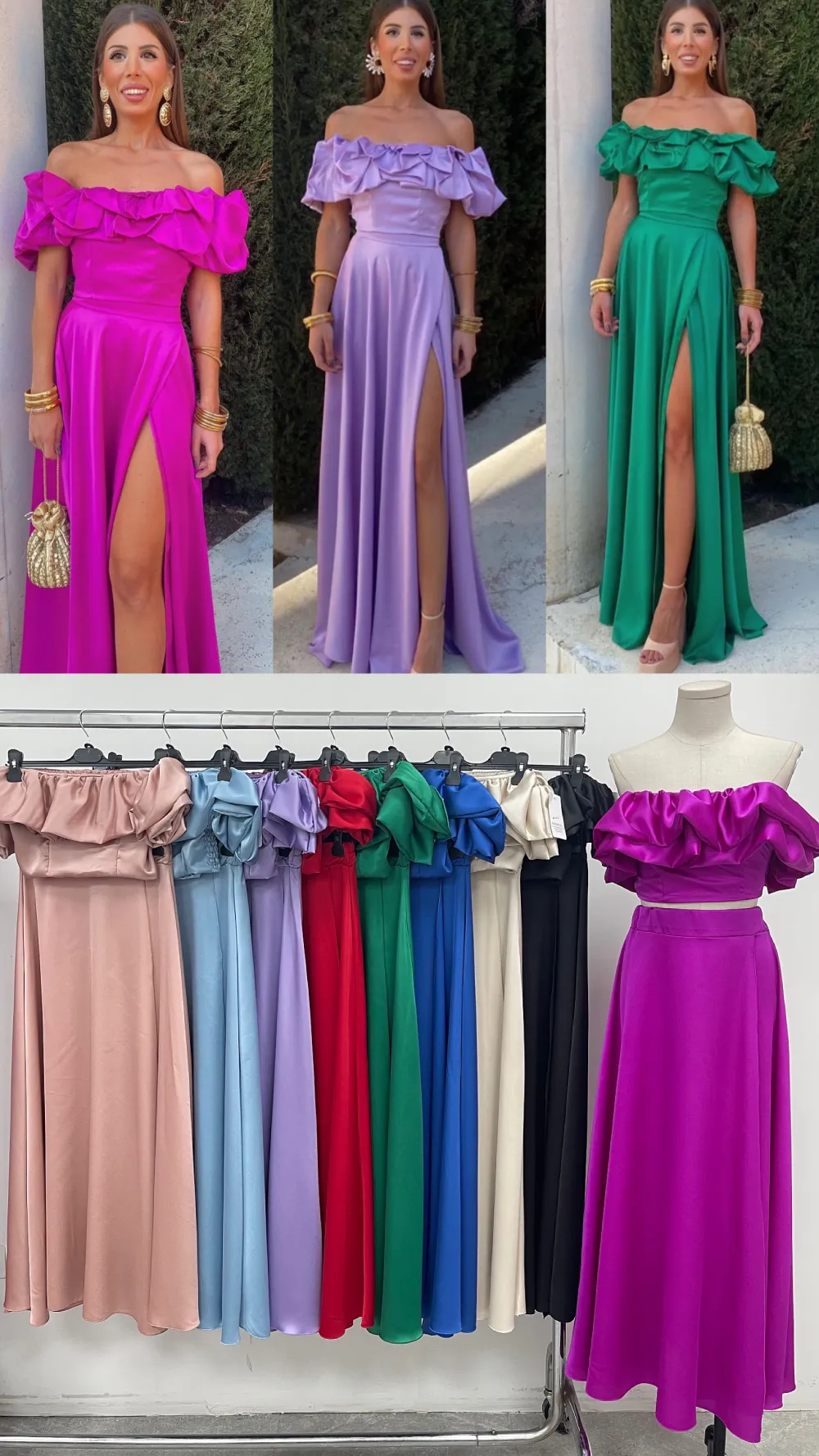 Šaty dlhé elegantný krátky rukáv dámske (S/M/L ONE SIZE) TALIANSKA MÓDA IMPOC256462