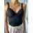 Croptop na ramienka dámsky ADDA (S/M ONE SIZE) TALIANSKA MÓDA IMPLP2480760045/DU čierna S / M