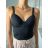 Croptop na ramienka dámsky ADDA (S/M ONE SIZE) TALIANSKA MÓDA IMPLP2480760045/DU čierna S / M