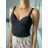 Croptop na ramienka dámsky ADDA (S/M ONE SIZE) TALIANSKA MÓDA IMPLP2480760045/DU čierna S / M